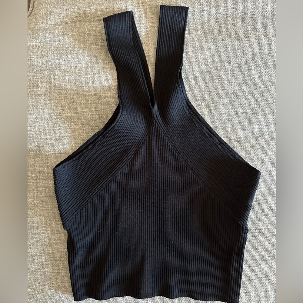 Topshop Black Ribbed top